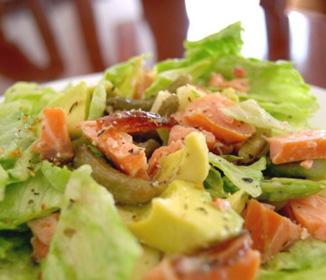 Salmon Avocado & Asparagus Salad